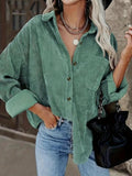 Maxine | Corduroy Button-Front Shirt