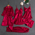 Elizabeth | 5-Piece Silk Lace Nightwear Set