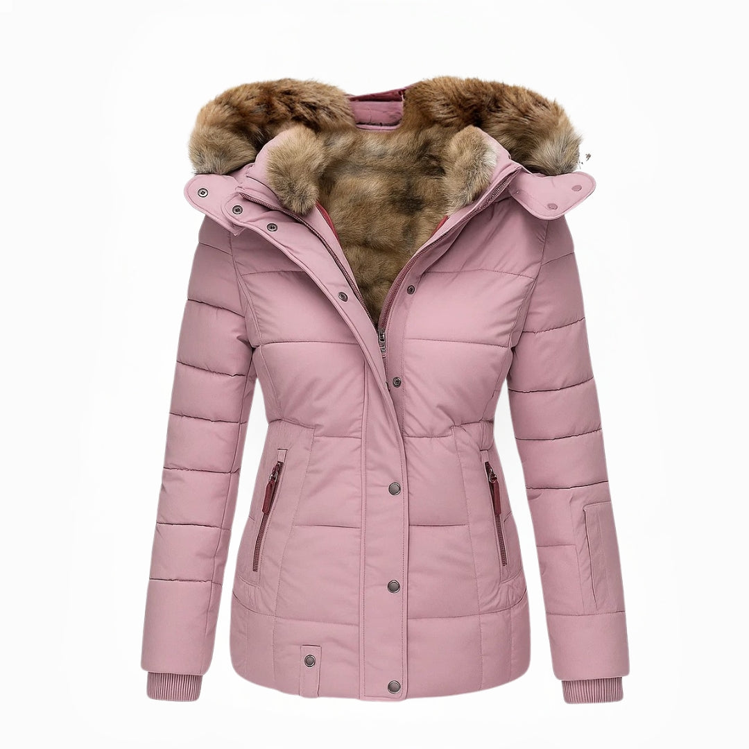 Lucy |Elegant Fur-Lined Winter Coat