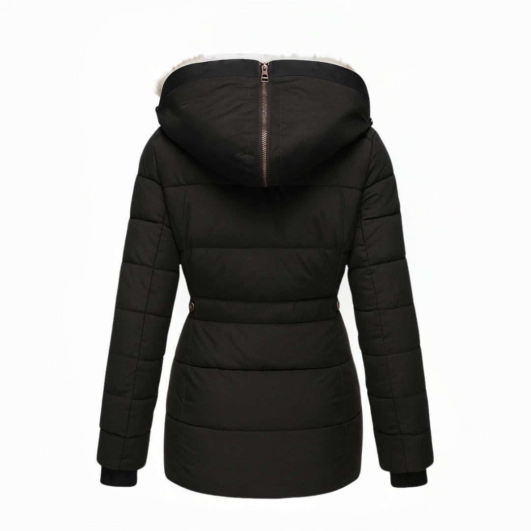 Lucy |Elegant Fur-Lined Winter Coat