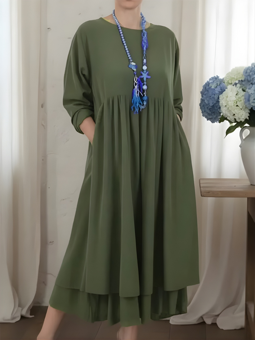 Valessa | Graceful Layered Midi Dress