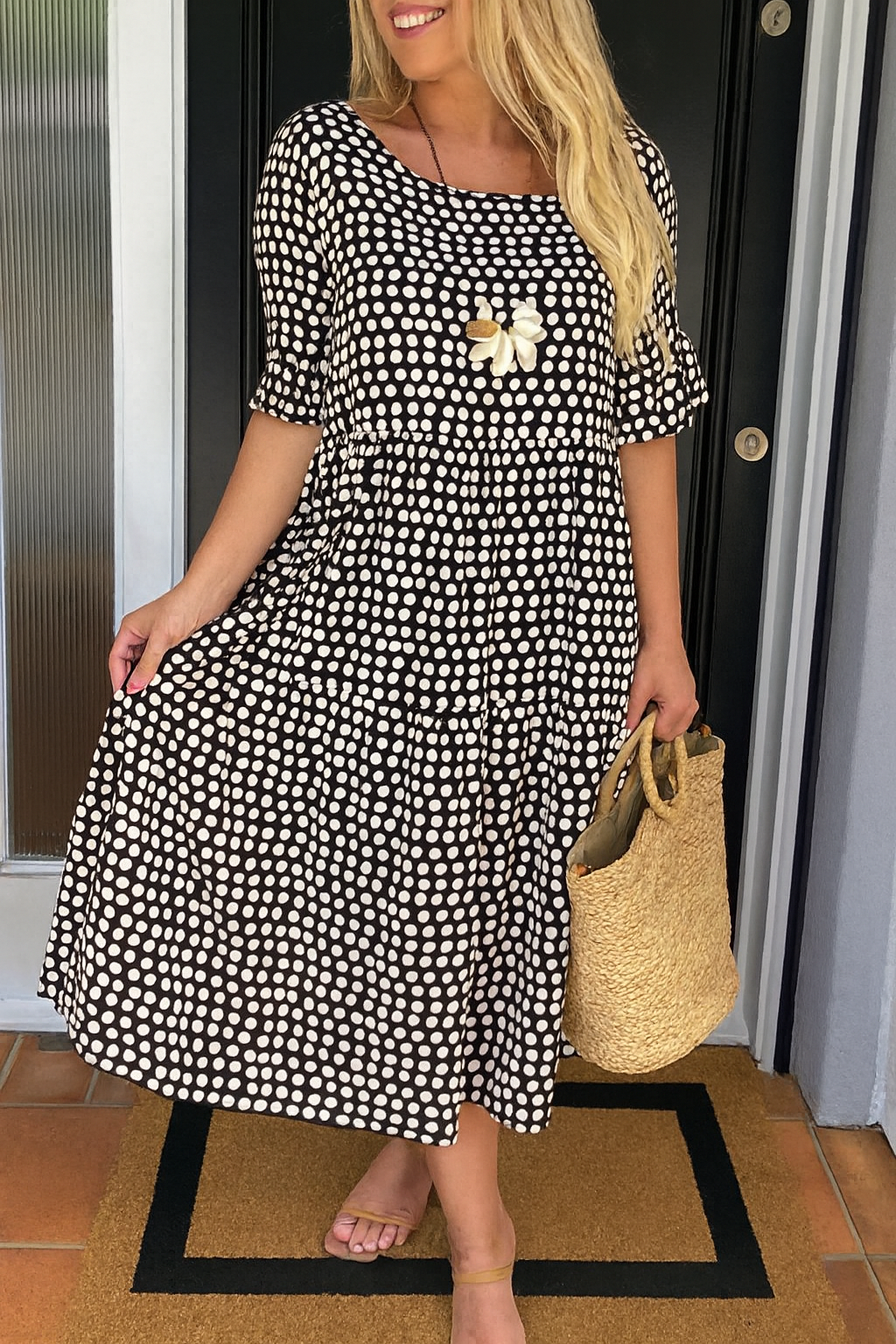 Iris | Sable Midi Dress