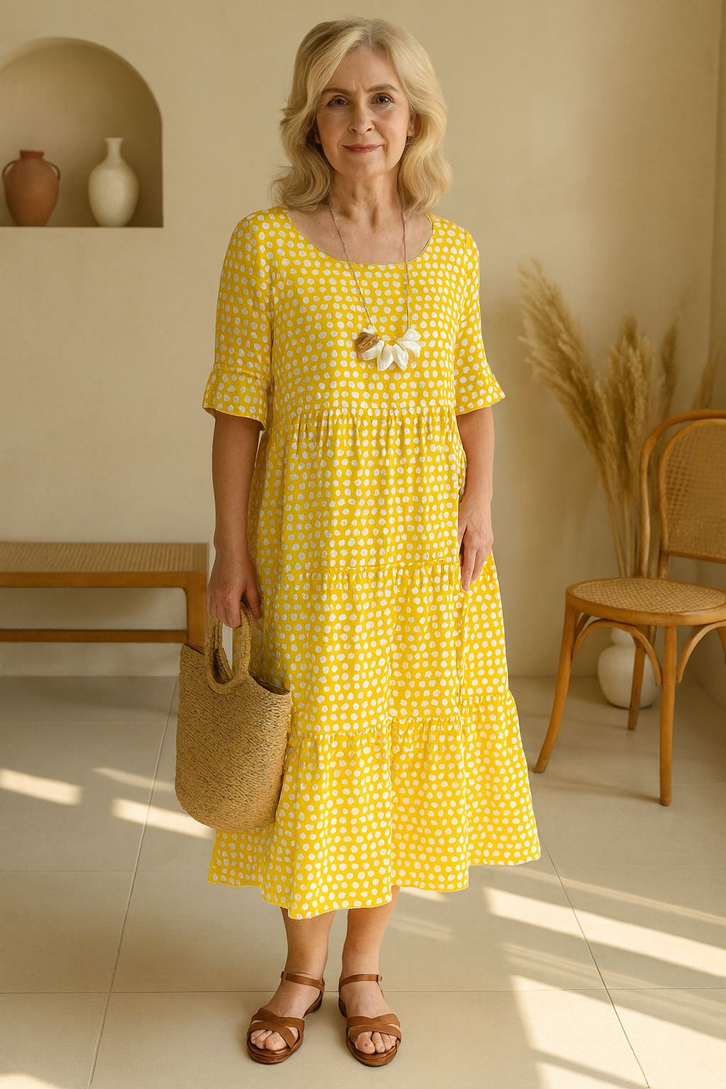 Iris | Sable Midi Dress