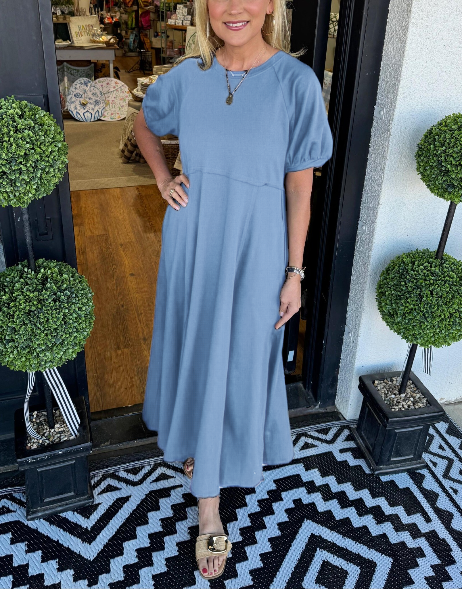 Maxine | Chic Puff Sleeve Maxi Dress