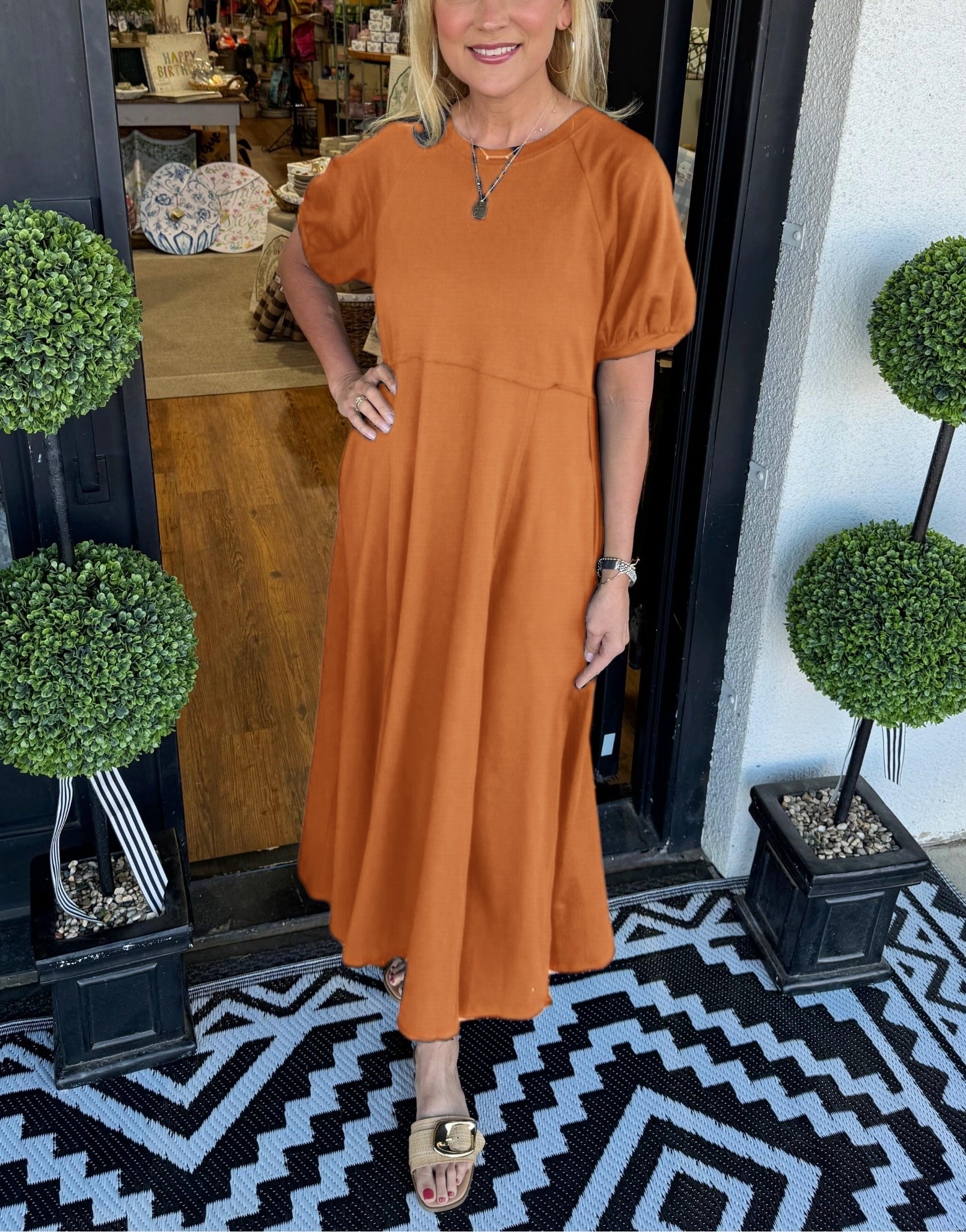 Maxine | Chic Puff Sleeve Maxi Dress