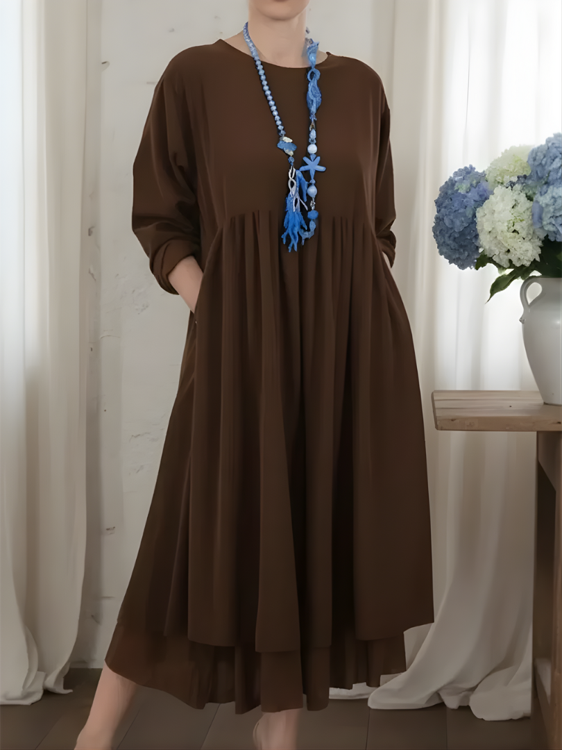 Valessa | Graceful Layered Midi Dress