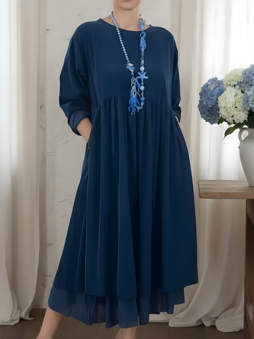 Valessa | Graceful Layered Midi Dress