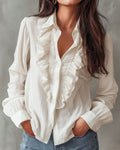 Anna | Simple Ruffled Reversible Blouse