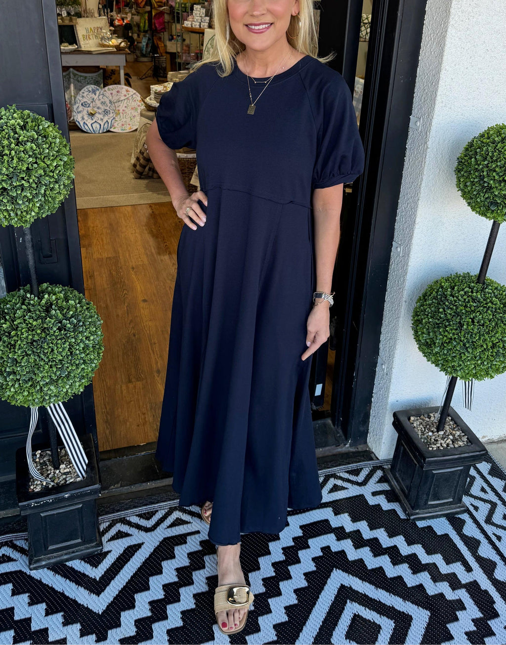 Maxine | Chic Puff Sleeve Maxi Dress