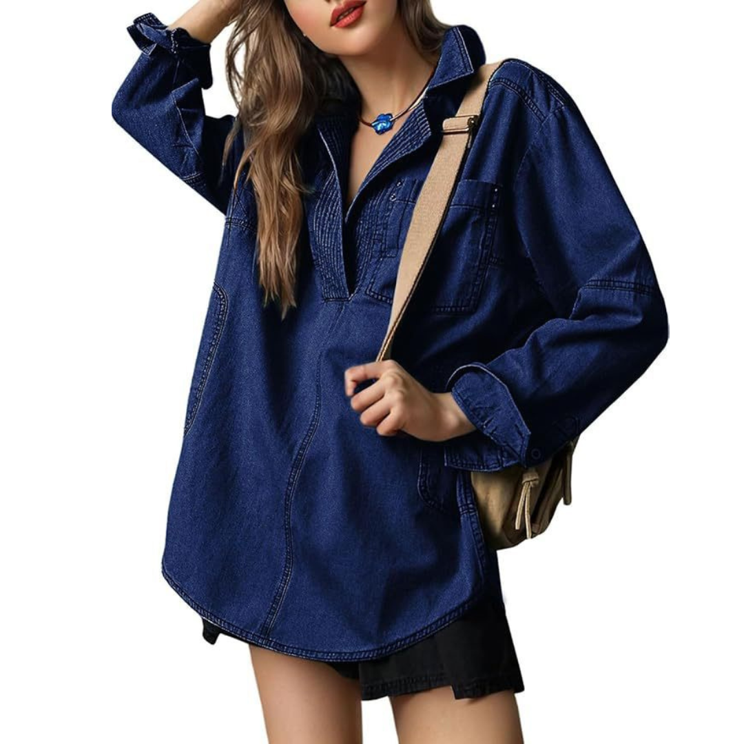 Nalinae | Denim Tunic Top
