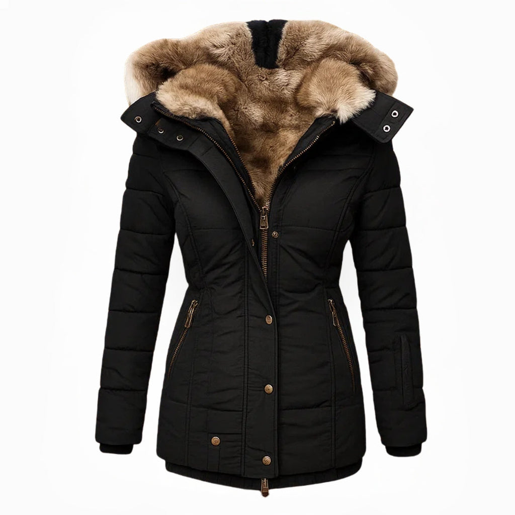 Lucy |Elegant Fur-Lined Winter Coat