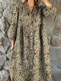 Viena | Retro Floral Shirt Dress