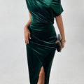 Marilyn - Timeless Velvet Relaxed Midi Dress
