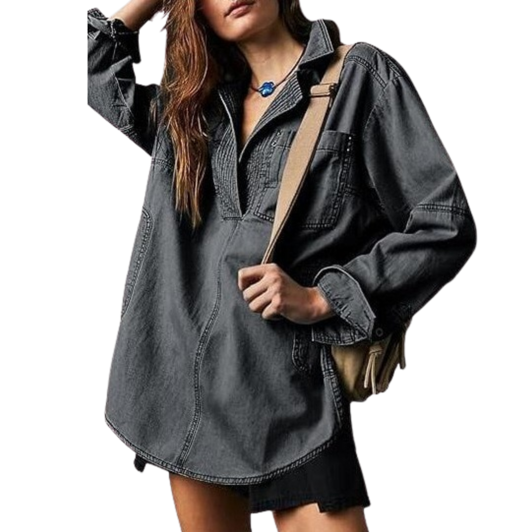 Nalinae | Denim Tunic Top
