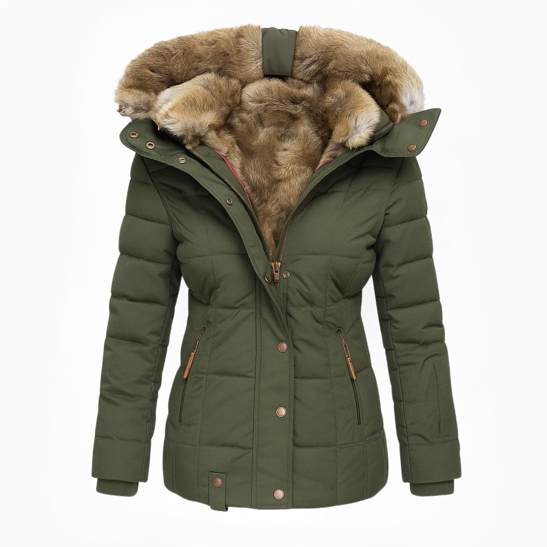 Lucy |Elegant Fur-Lined Winter Coat