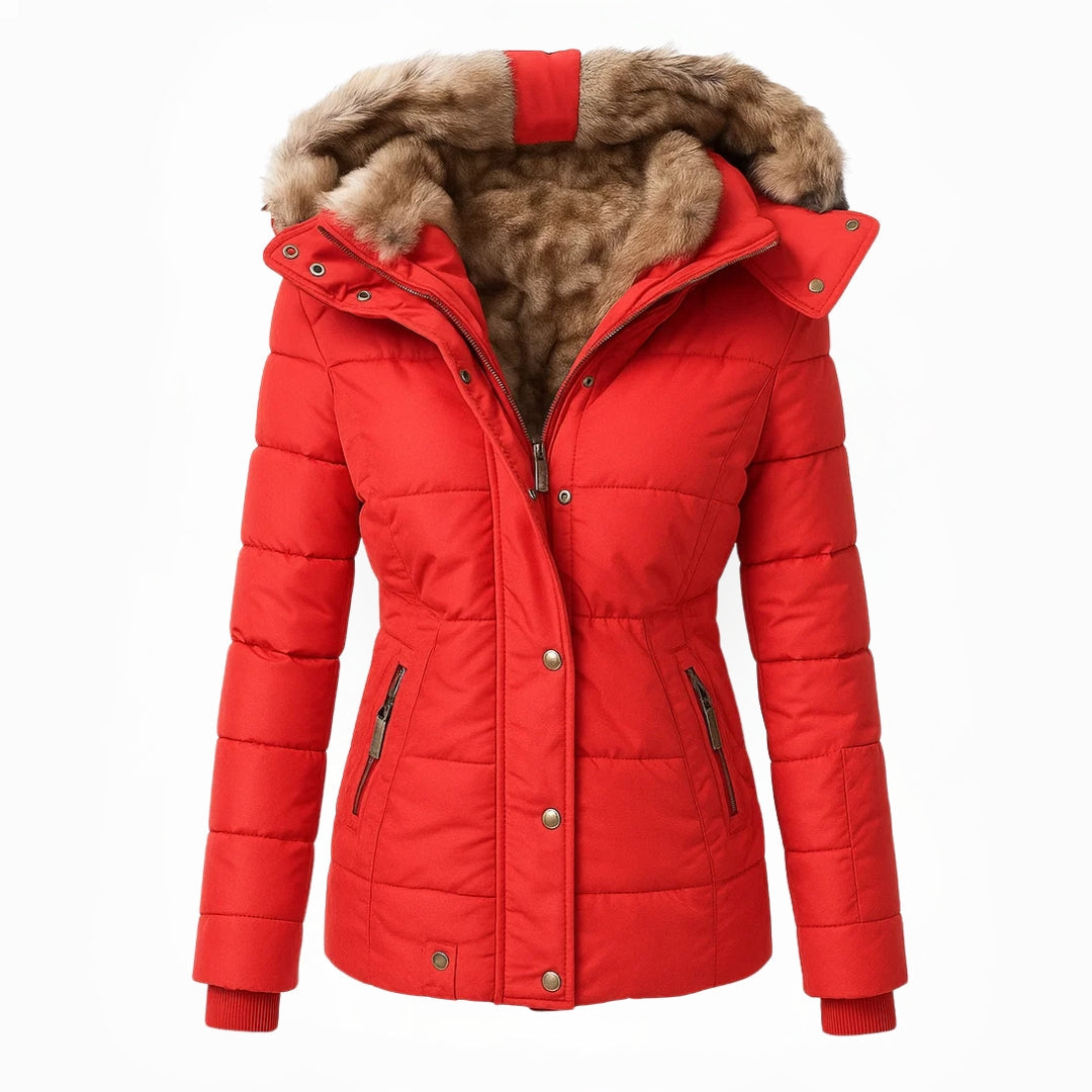 Lucy |Elegant Fur-Lined Winter Coat