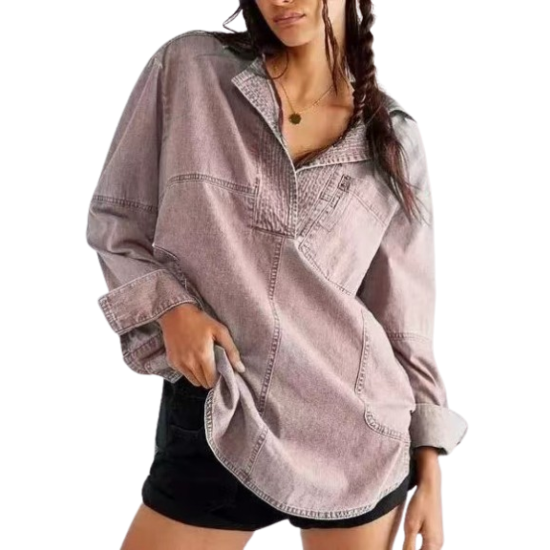 Nalinae | Denim Tunic Top
