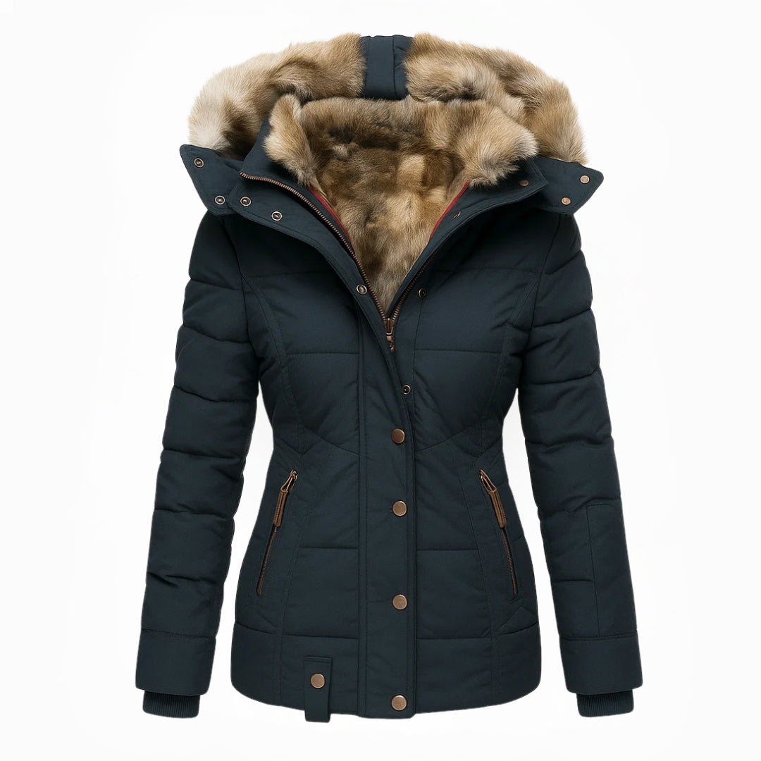 Lucy |Elegant Fur-Lined Winter Coat