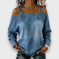 Elama | Off-Shoulder Denim Top