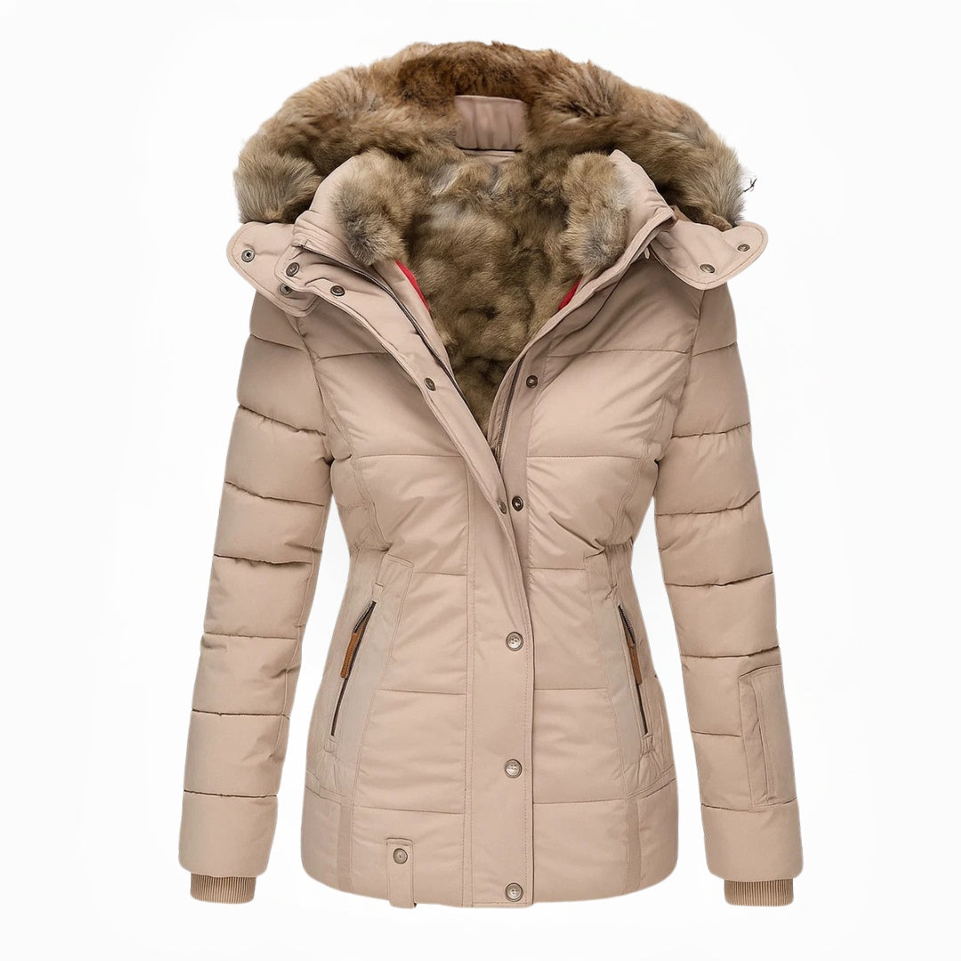 Lucy |Elegant Fur-Lined Winter Coat