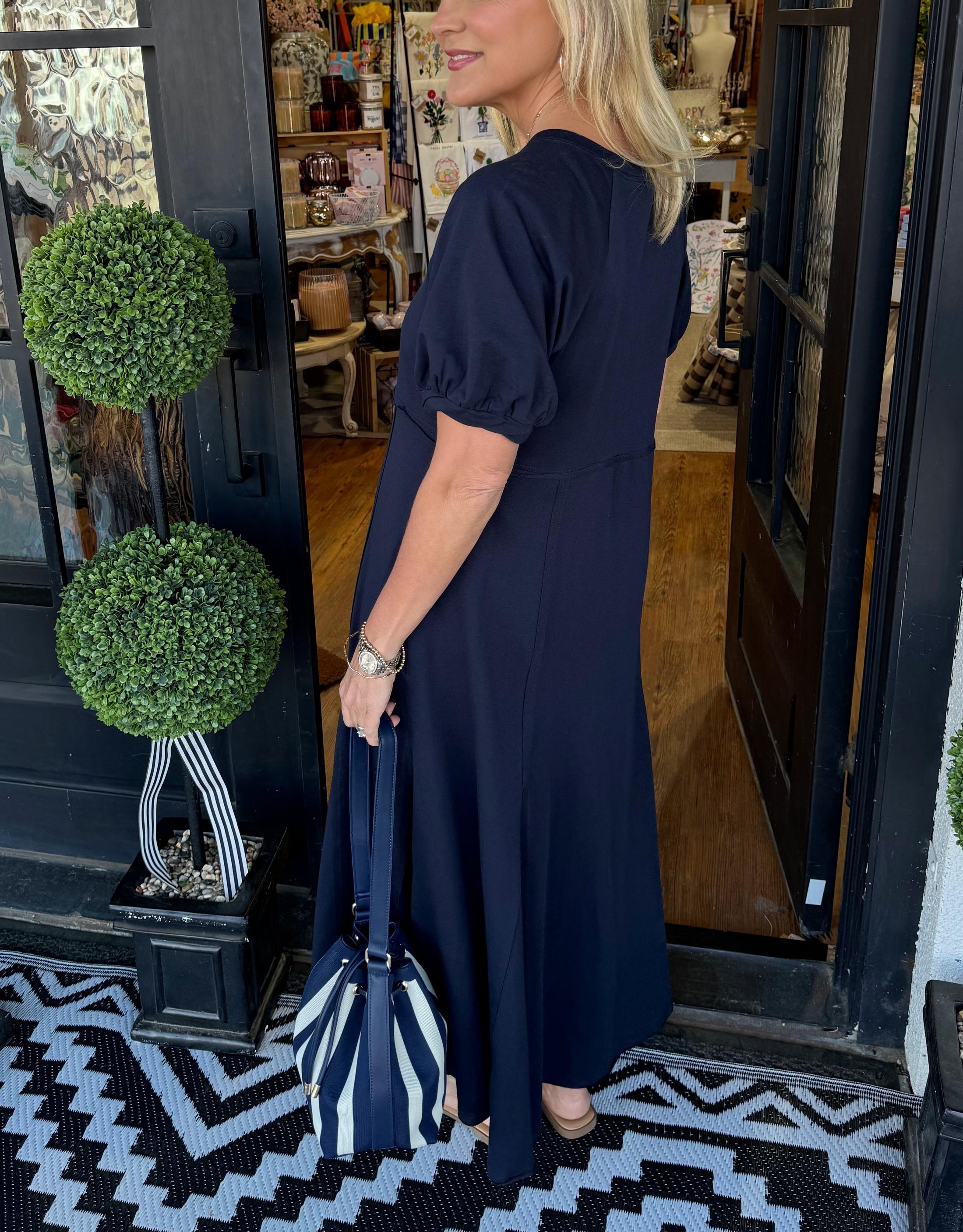 Maxine | Chic Puff Sleeve Maxi Dress