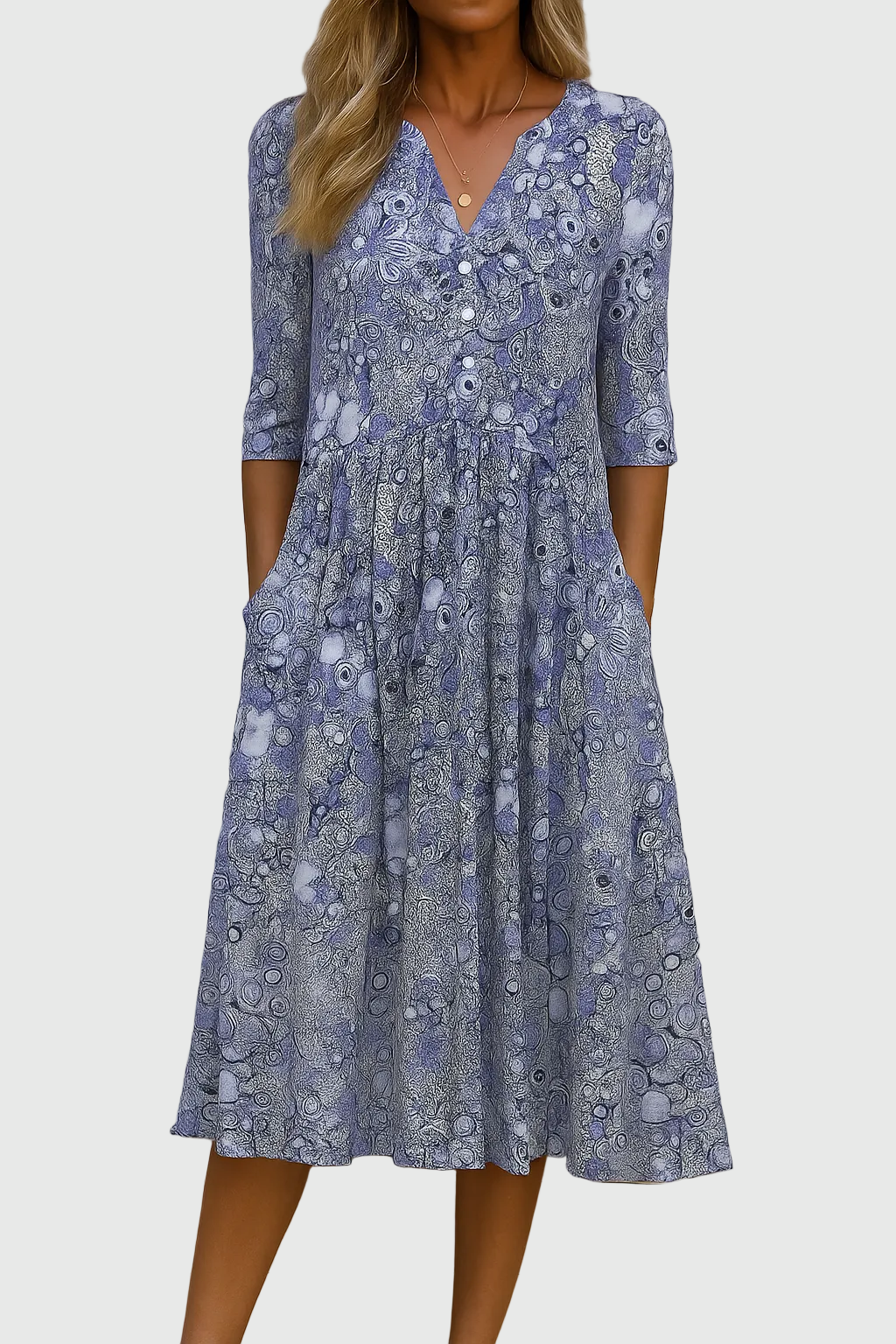 Harlow | V-Neck Midi Dress
