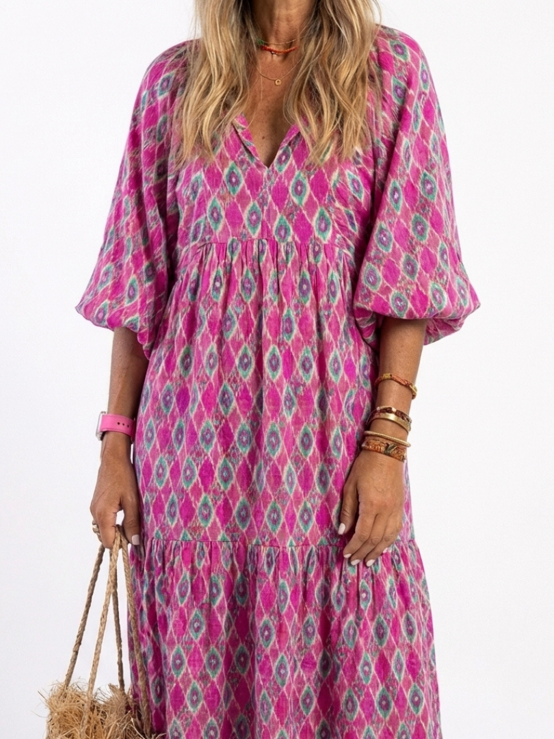 Apolline | Patterned Midi Dress
