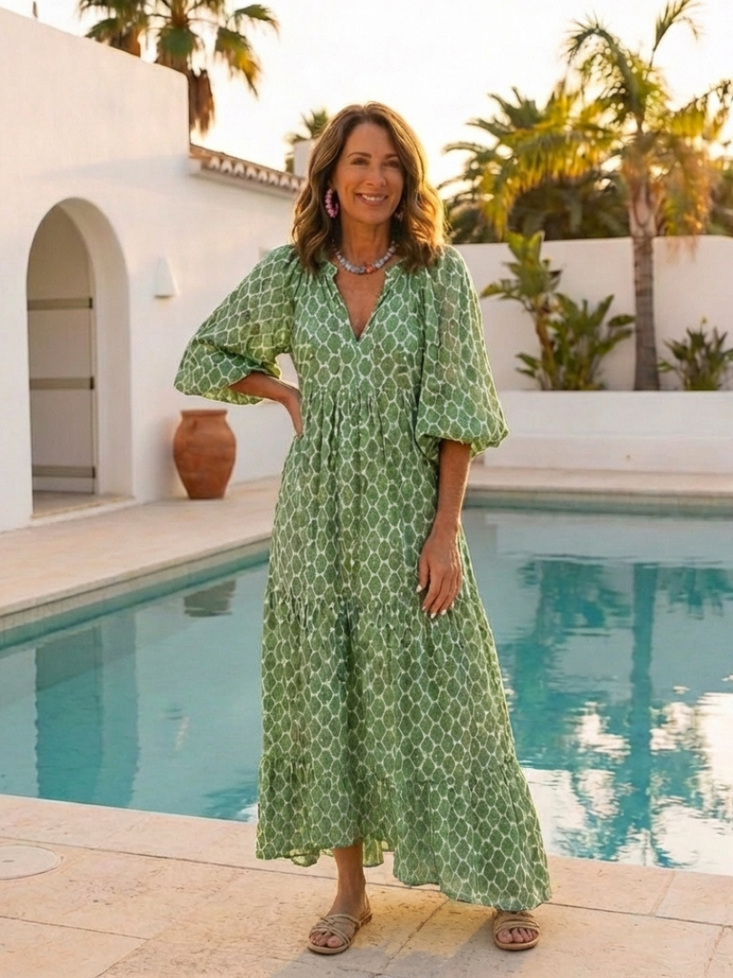 Apolline | Patterned Midi Dress