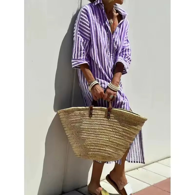 Pernille | Striped Shirt Dress