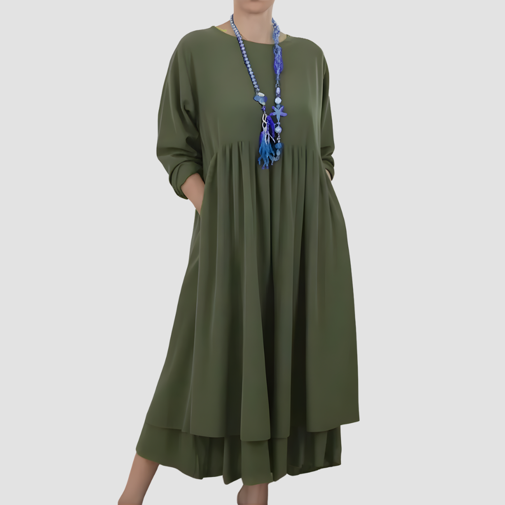 Valessa | Graceful Layered Midi Dress
