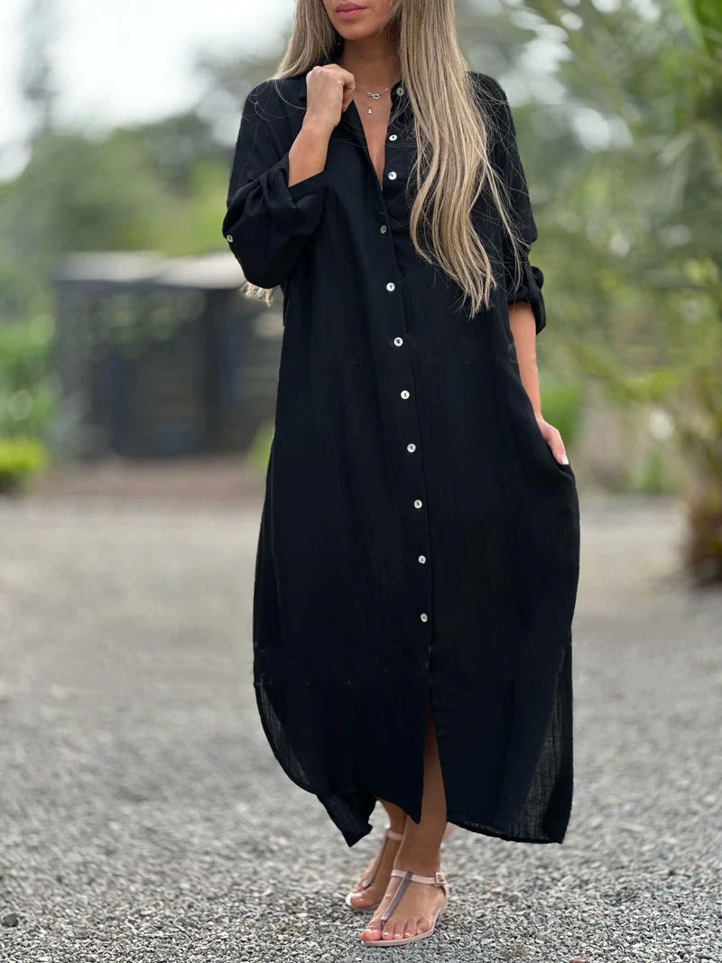 Lea | Breezy Linen Shirt Dress