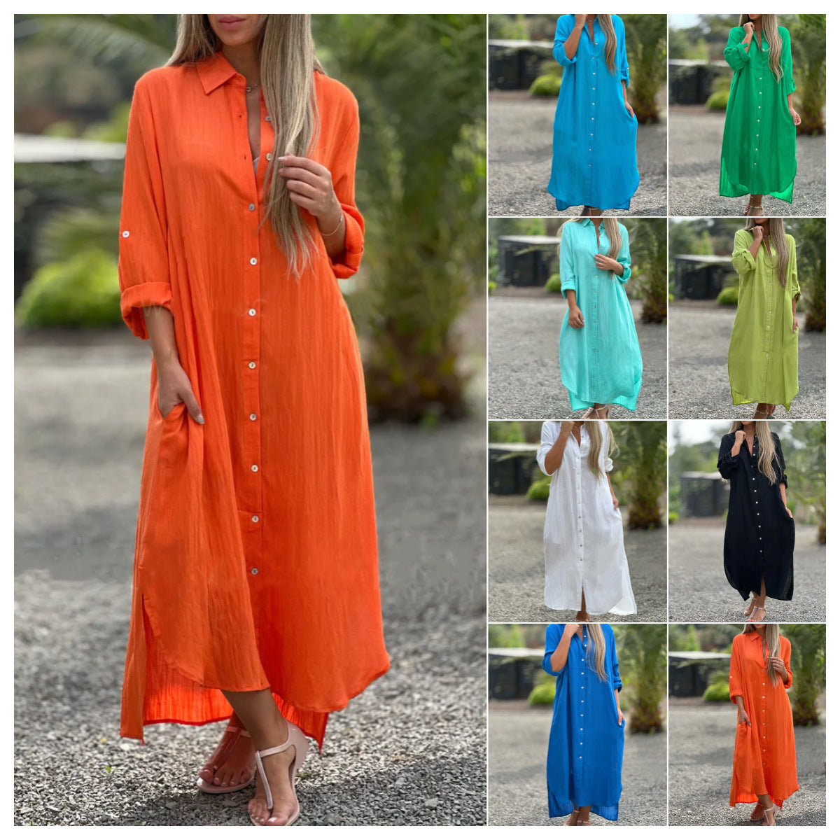 Lea | Breezy Linen Shirt Dress