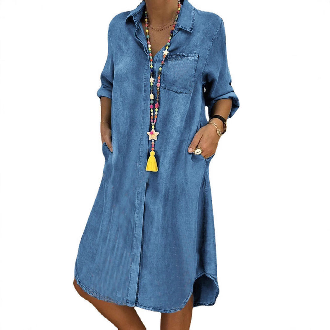 Mabel | Relaxed Fit Denim Shirt Dress