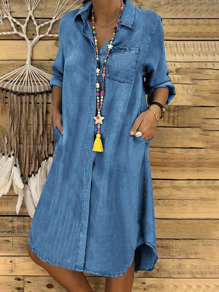 Mabel | Relaxed Fit Denim Shirt Dress