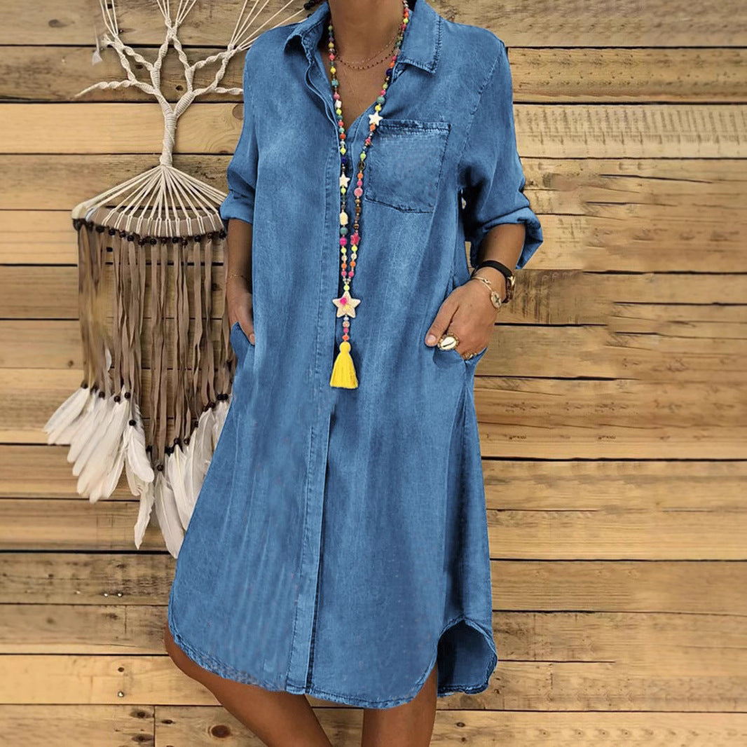 Mabel | Relaxed Fit Denim Shirt Dress