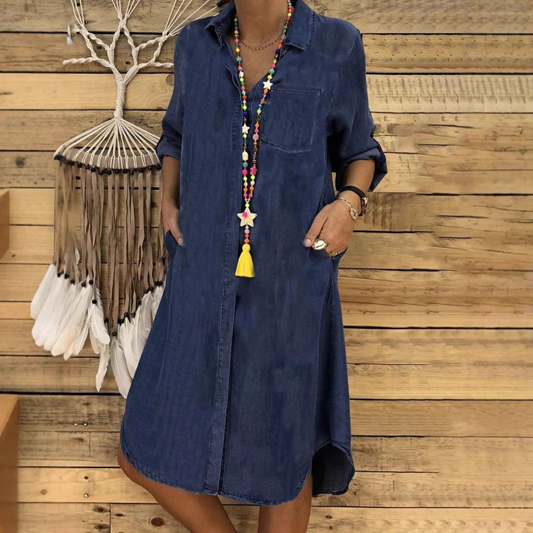 Mabel | Relaxed Fit Denim Shirt Dress