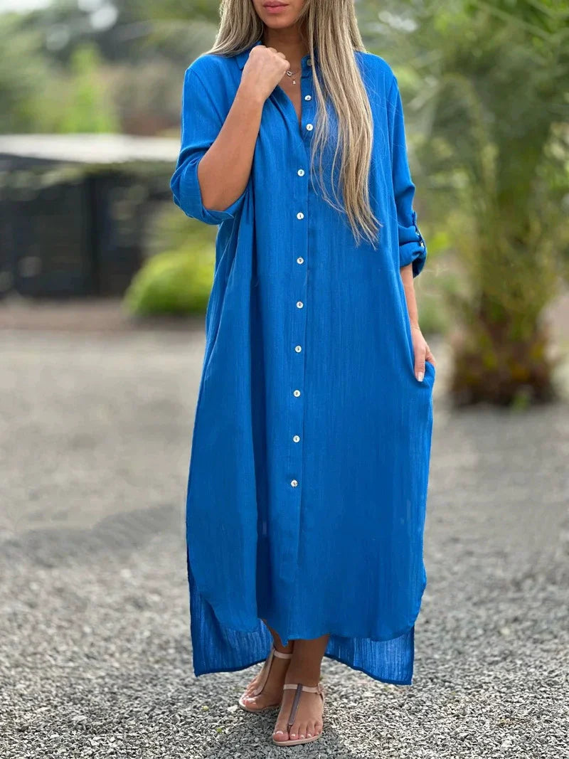 Lea | Breezy Linen Shirt Dress