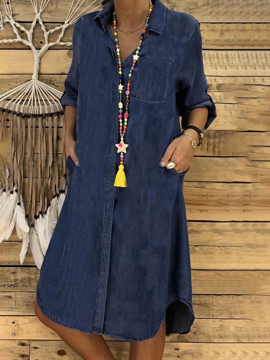 Mabel | Relaxed Fit Denim Shirt Dress