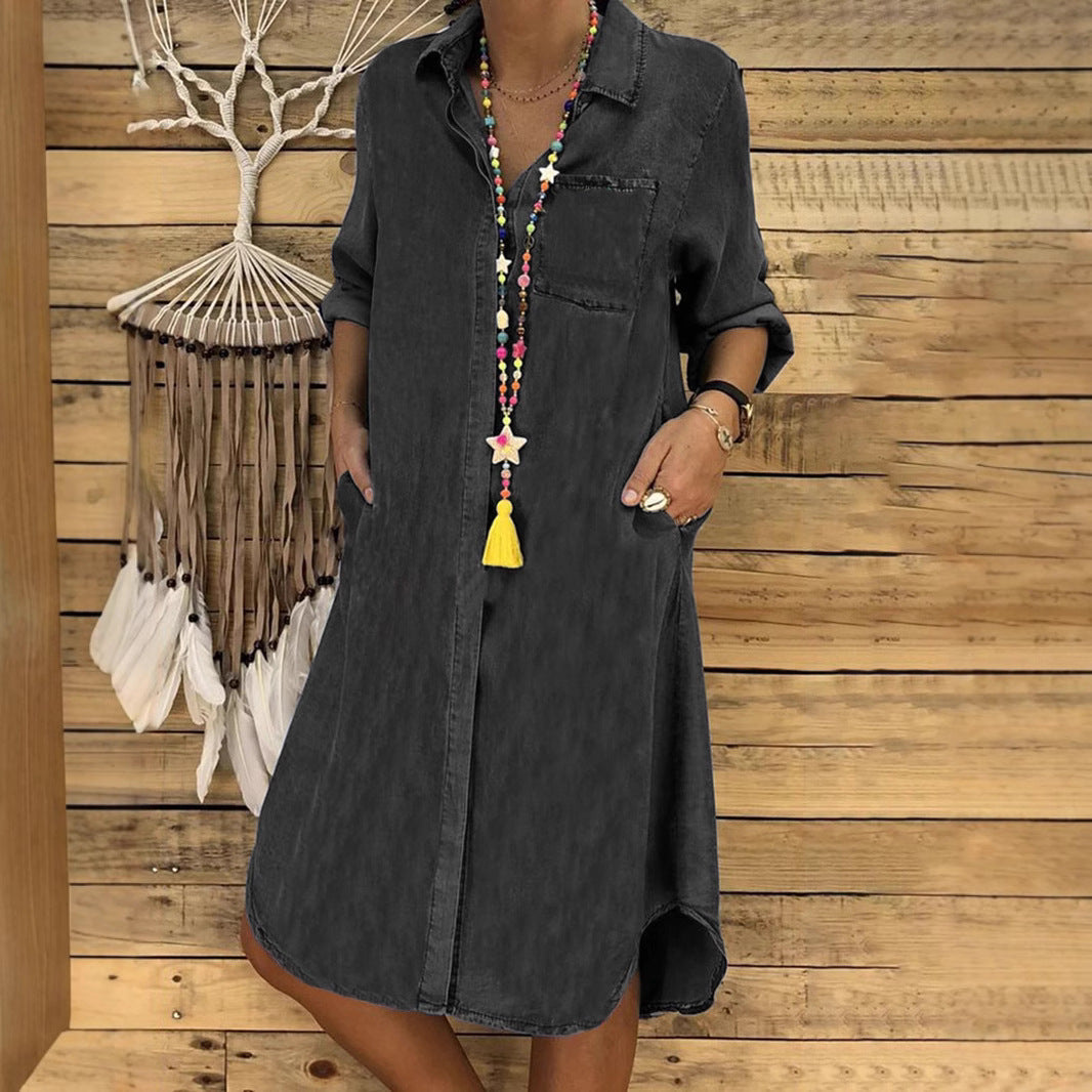 Mabel | Relaxed Fit Denim Shirt Dress