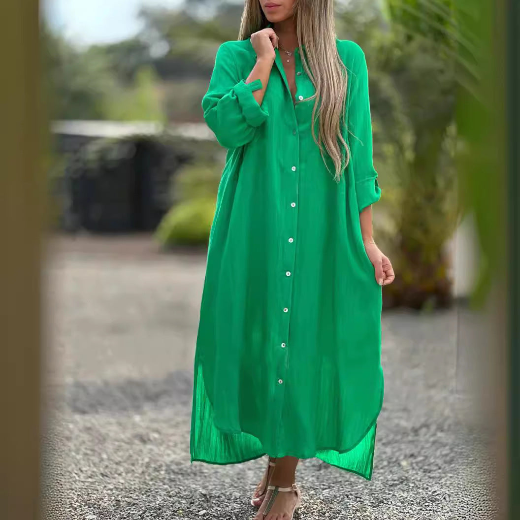Lea | Breezy Linen Shirt Dress