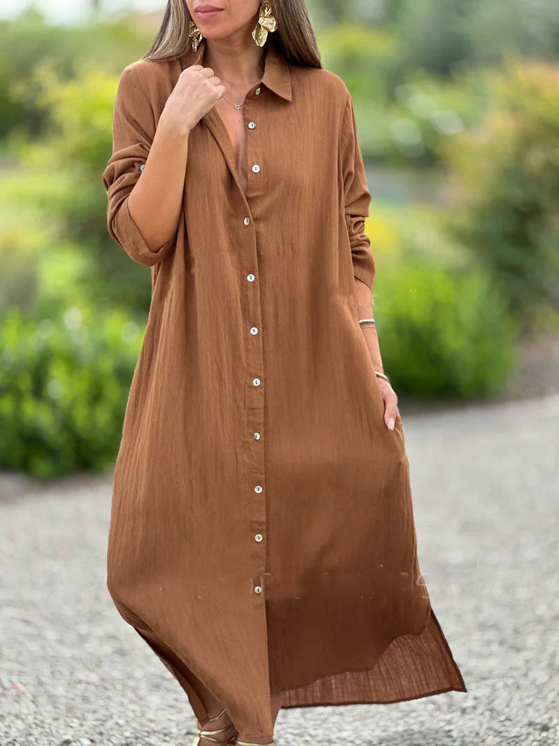 Lea | Breezy Linen Shirt Dress