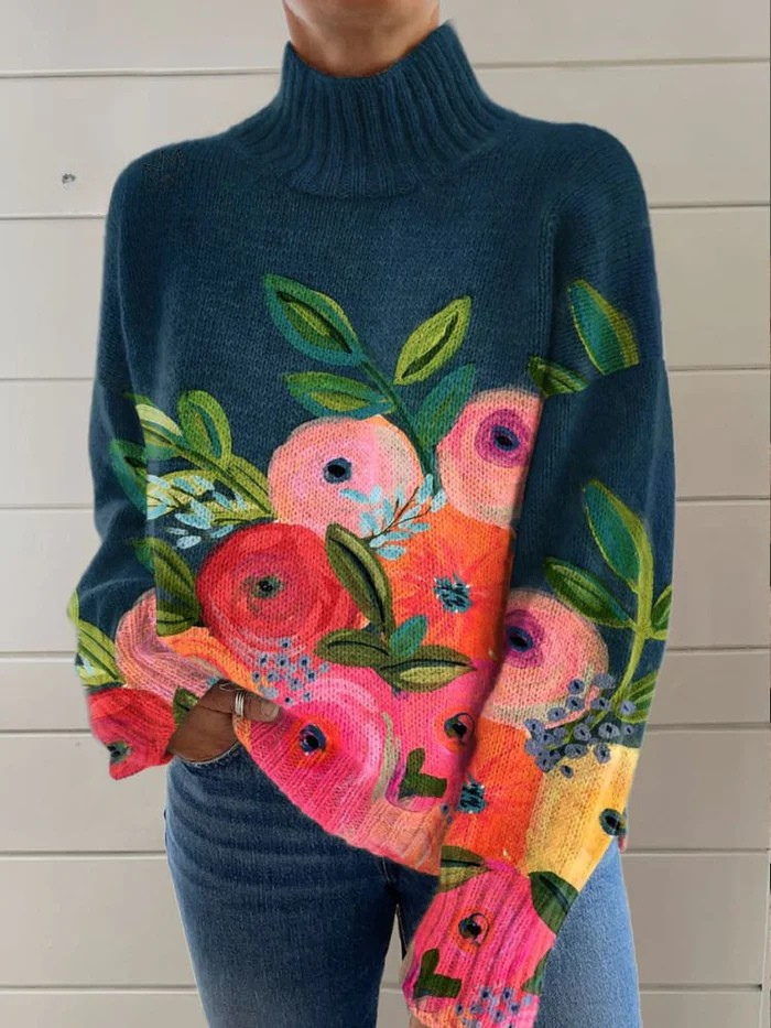 Eloria™ Pattern Turtleneck Sweater