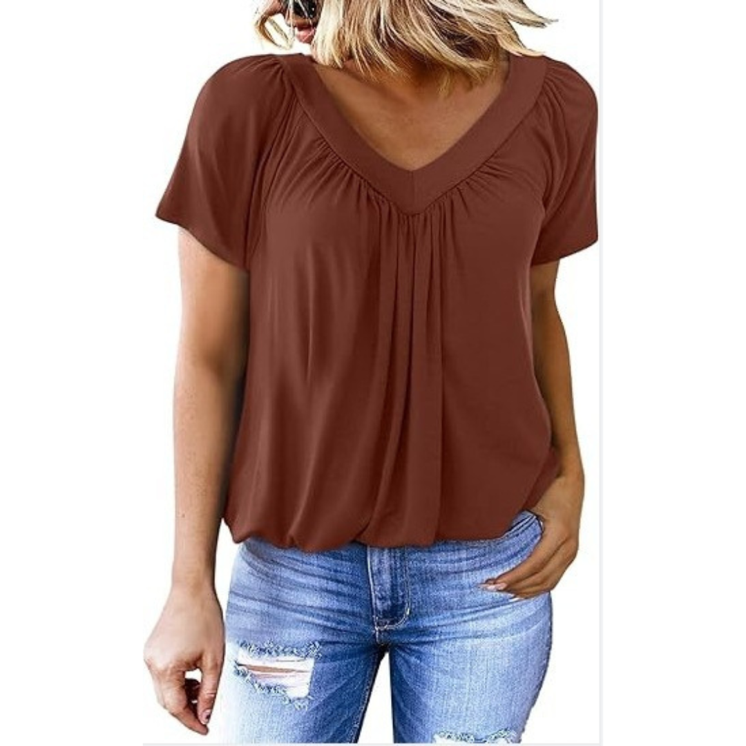 Kathleen | Casual V-Neck Top