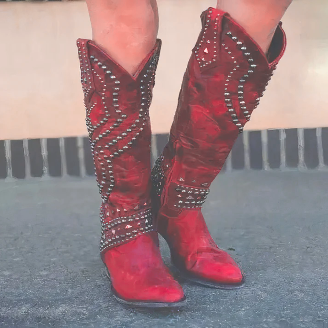 Kate | Western Knee-High Boots