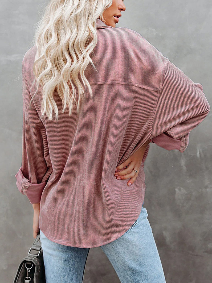 Maxine | Corduroy Button-Front Shirt