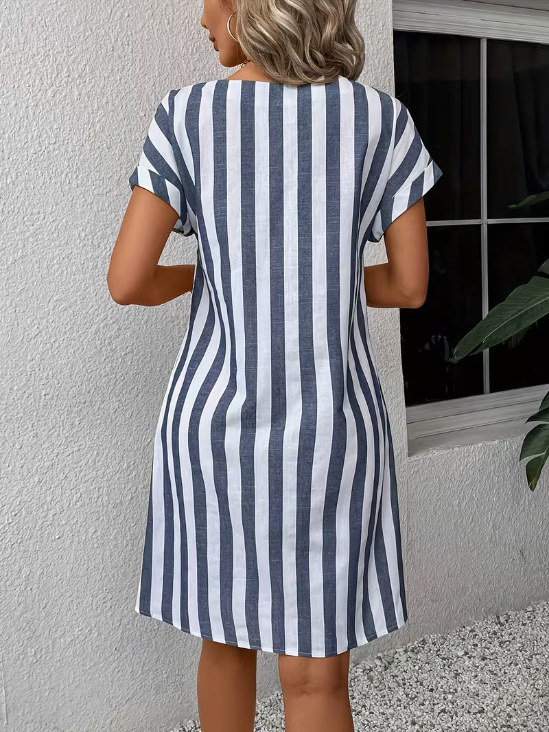 Lana | Striped Shirt Dress