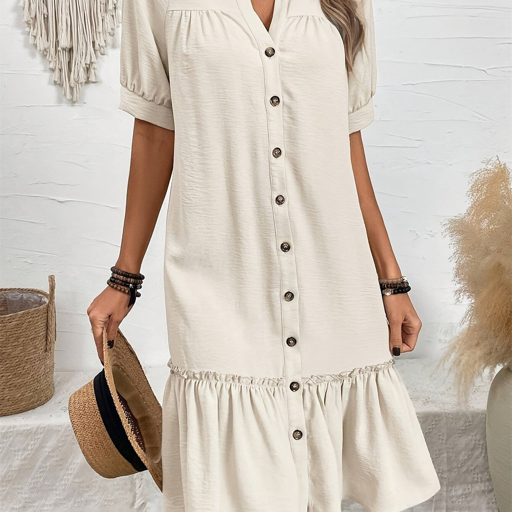 Maevelle | Buttoned Boho Midi Dress