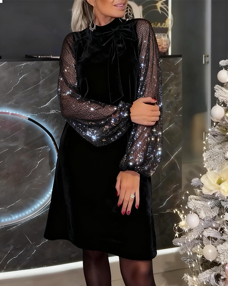 Elisavine™ | Elegant Lantern Sleeve Dress
