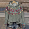 Carolyne™ Cozy Nordic Knit Hoodie