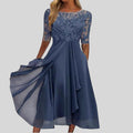 Zaria | The Flattering Lace Midi Dress